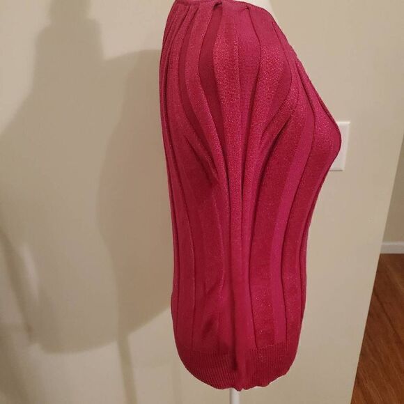 Joseph A. Sparkly Pink Stretchy Vintage Top M - Picture 6 of 11